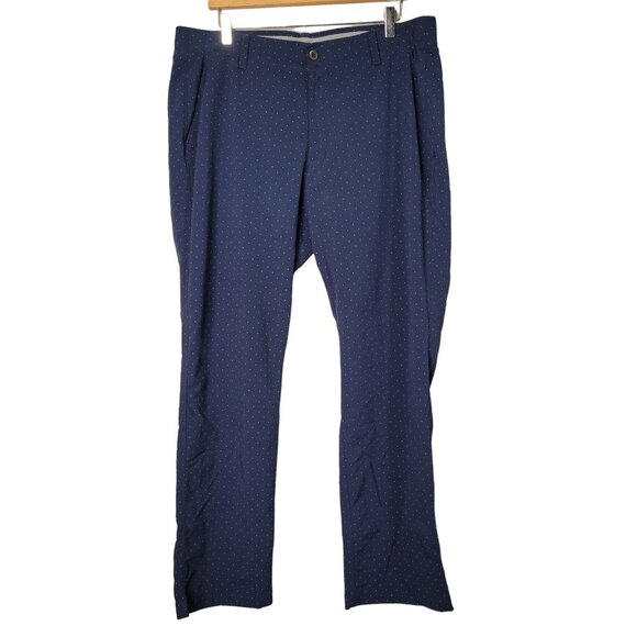 Under Armour Men's 38x32 Golf Athletic Pants Taper Polka Dot Navy - Picture 1 of 6